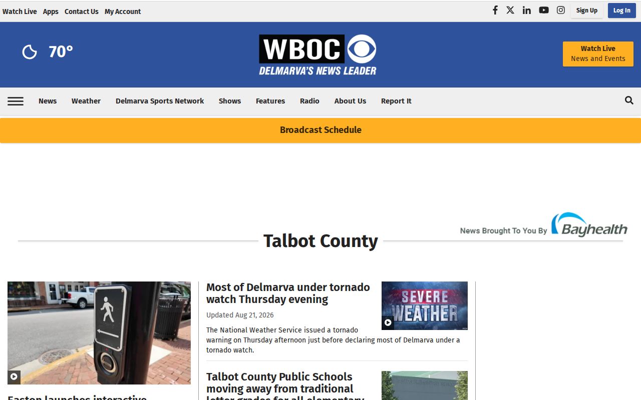 WBOC Talbot County crime news and arrest reports
