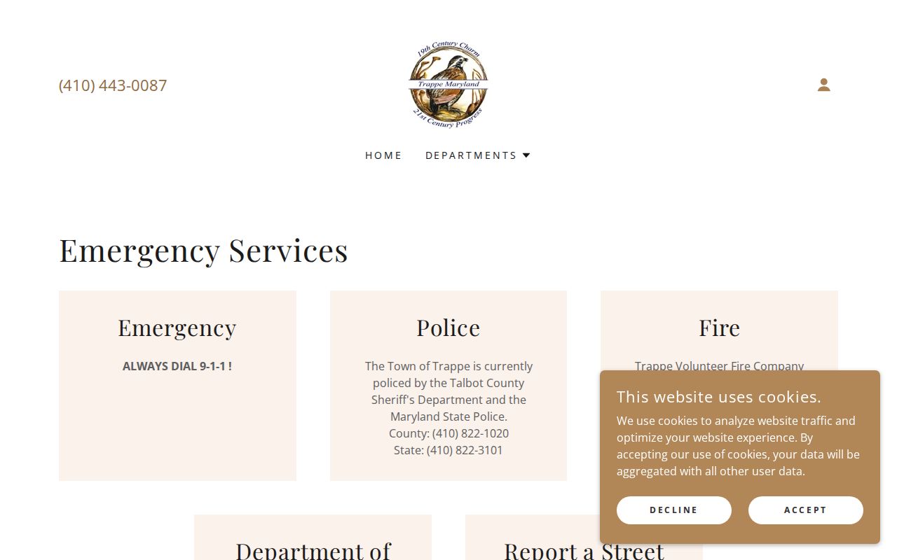Trappe official Sheriff contact and arrest-record routing page